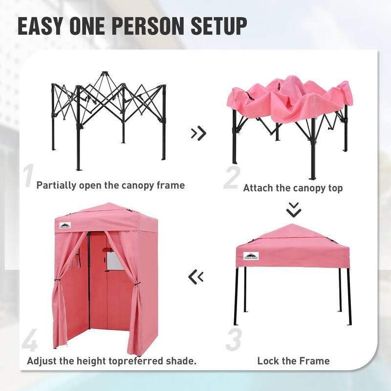 EAGLE PEAK Flex Compact 4x4 Pop-up Canopy Changing Room, Portable Privacy Dressing Room