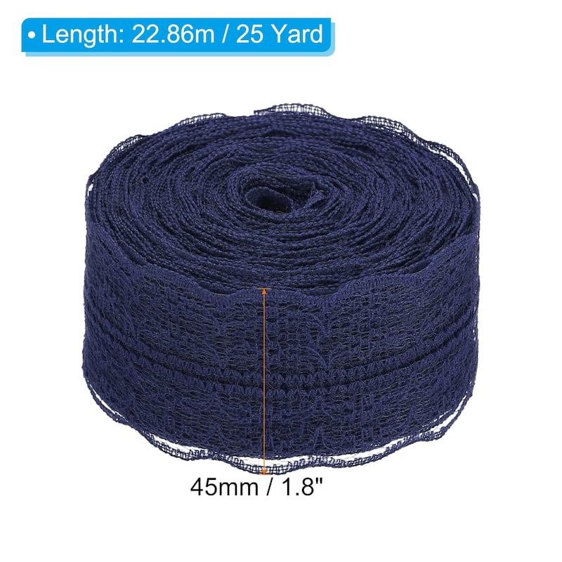 1.8" Wide 25 Yards Lace Trim Ribbon Sewing Lace Wrapping Decoration