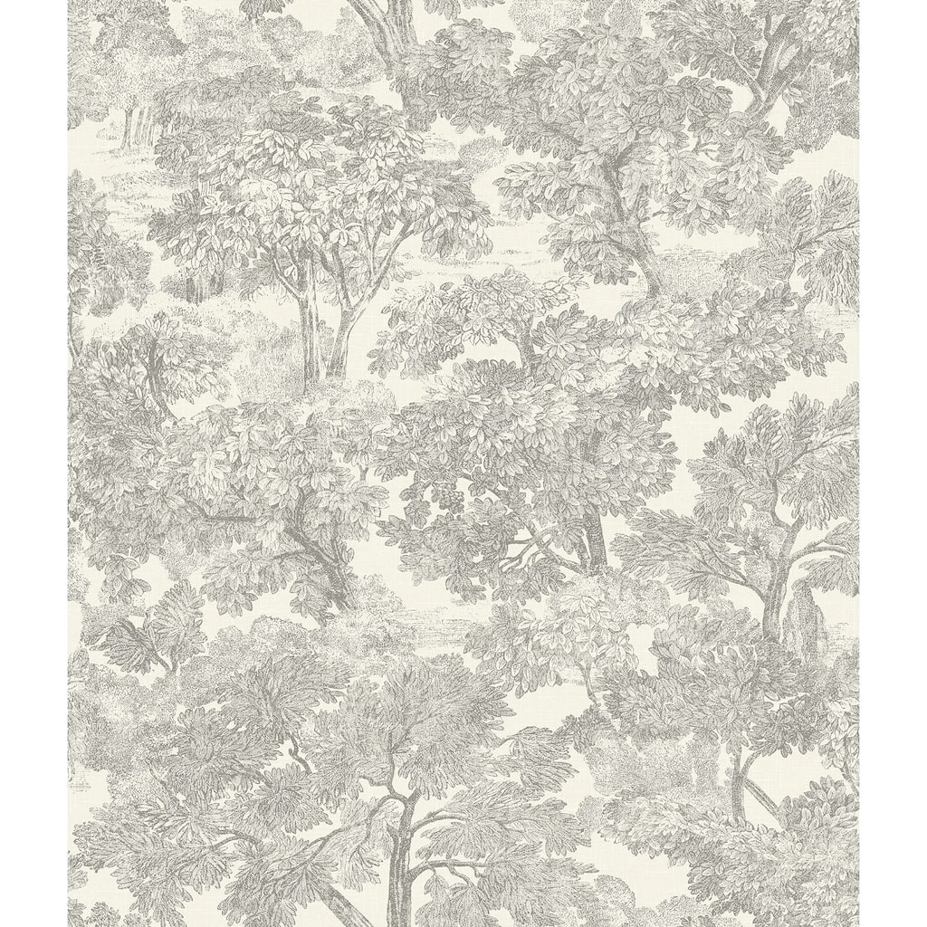 Chesapeake Spinney Grey Toile Wallpaper