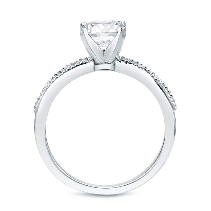 Auriya 14k Gold 2ctw Round Certified Diamond Engagement Ring Set Certified