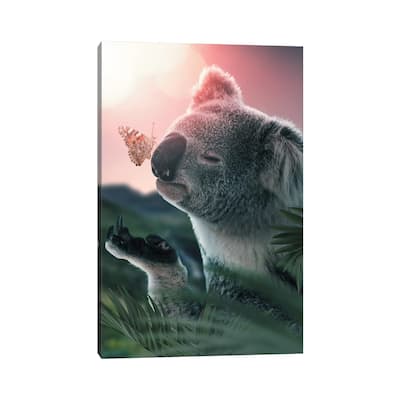 iCanvas "Koala Butterfly" by Zenja Gammer Canvas Print