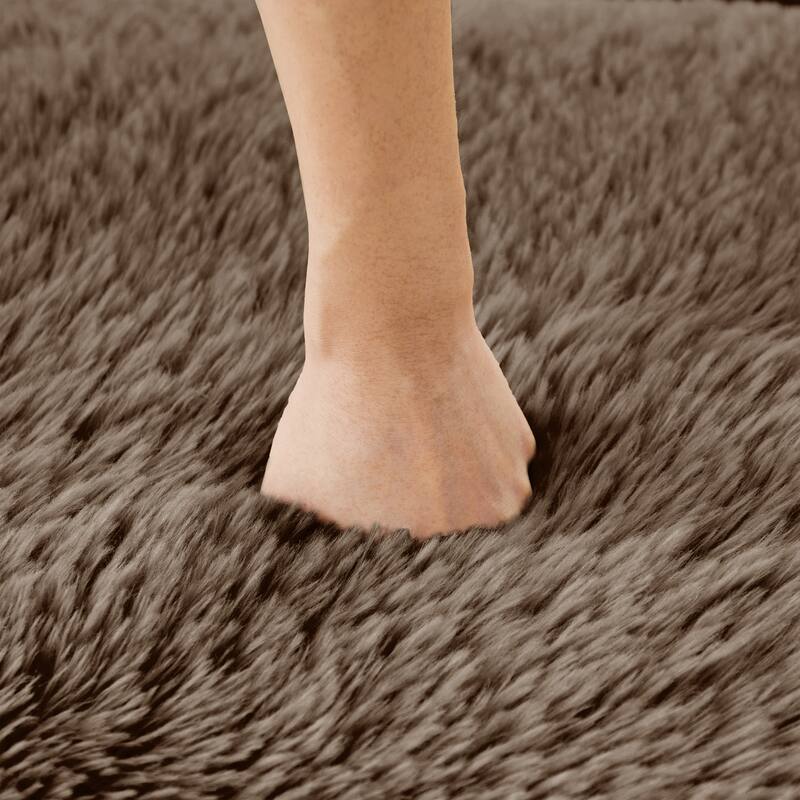 Homy Casa Chocolate Plush Fabric Non-Slip Modular Floor Sofa Sectional