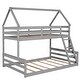 preview thumbnail 14 of 31, Separate Bunk Bed,Two Separate Beds,Twin over Full House Bunk Bed with Built-in Ladder