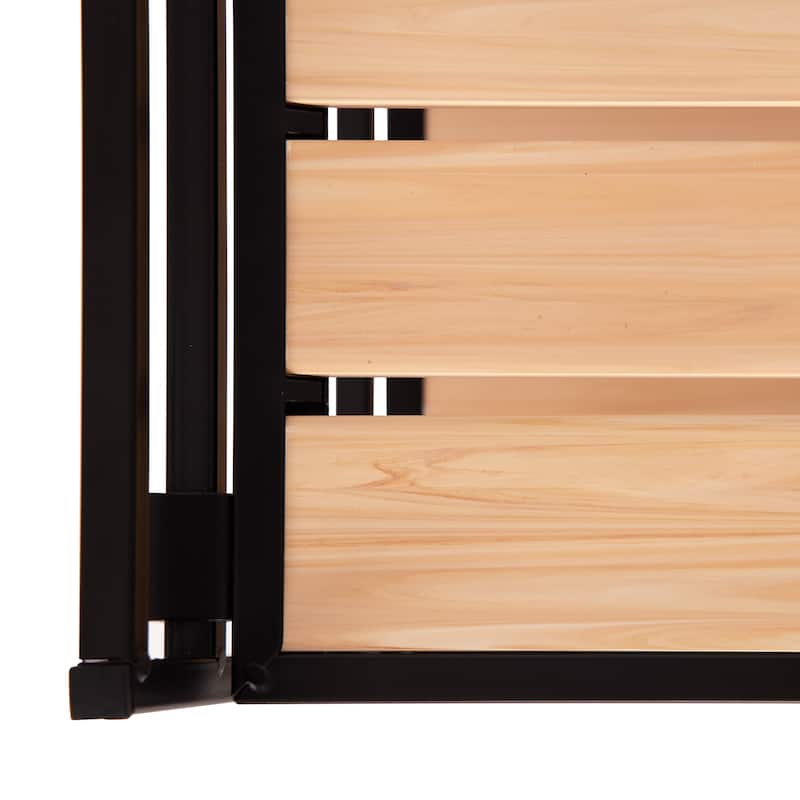 Seville Classics 9-Pair 3-Tier White Resin Slat Metal Frame Stackable Shoe Rack
