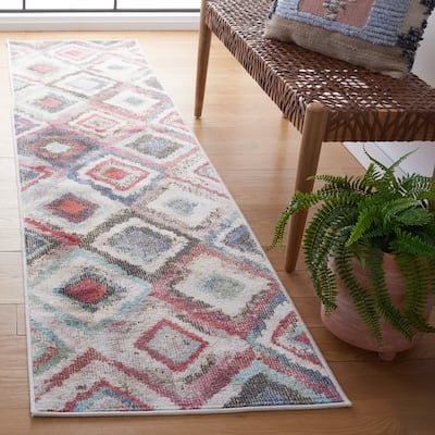 SAFAVIEH Phoenix Dema Boho Diamond Rug - 2'2" x 9' Runner