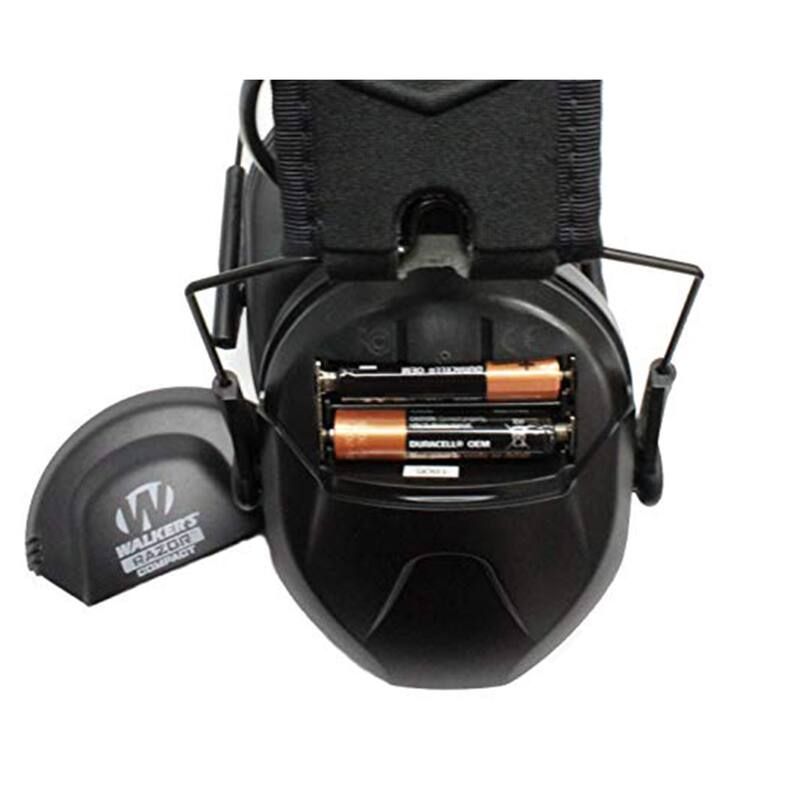Walker's Razor Slim Shooter Electronic Hearing Protection Earmuff, Black Patriot - 8.1 x 4.6 x 10.6 inches