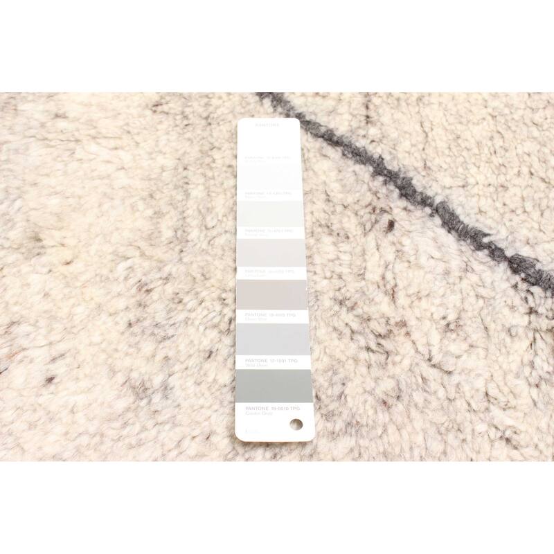 ECARPETGALLERY Hand-knotted Tangier Light Grey Wool Rug - 5'4 x 7'11