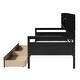 preview thumbnail 12 of 11, Twin Size Daybed w/ Drawers, Wood Daybed w/ Bedside Shelf, Espresso