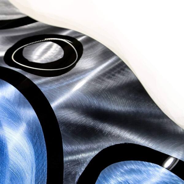 Shop Statements2000 Blue Silver Abstract Metal Wall Art Accent