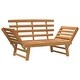 preview thumbnail 7 of 7, vidaXL Patio Bench 2-in-1 74.8" Solid Acacia Wood - (60.2"-74.8") x 26.8" x 29.1"