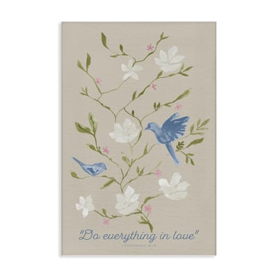 Stupell Floral Do Everything In Love Canvas Wall Art Design By Lucille Price
