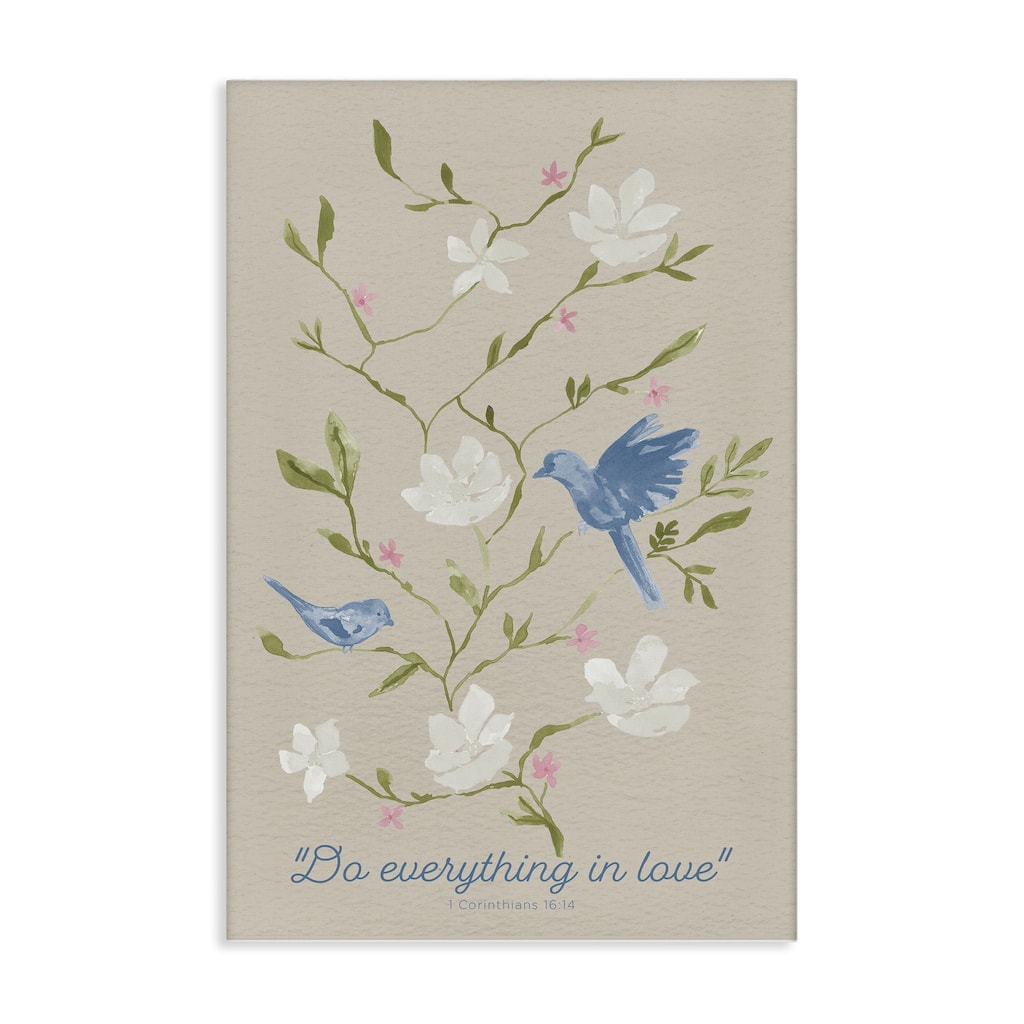 Stupell Floral Do Everything In Love Canvas Wall Art Design By Lucille Price
