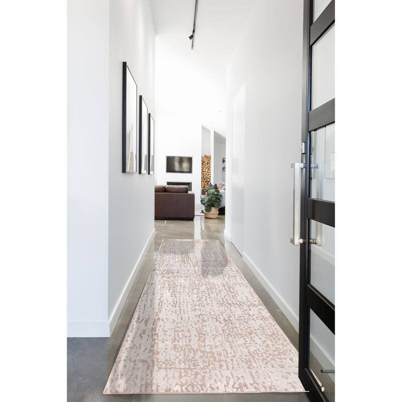 ECARPETGALLERY Hand-knotted Legacy Light Blue Silk, Wool Rug - 2'6 x 9'11