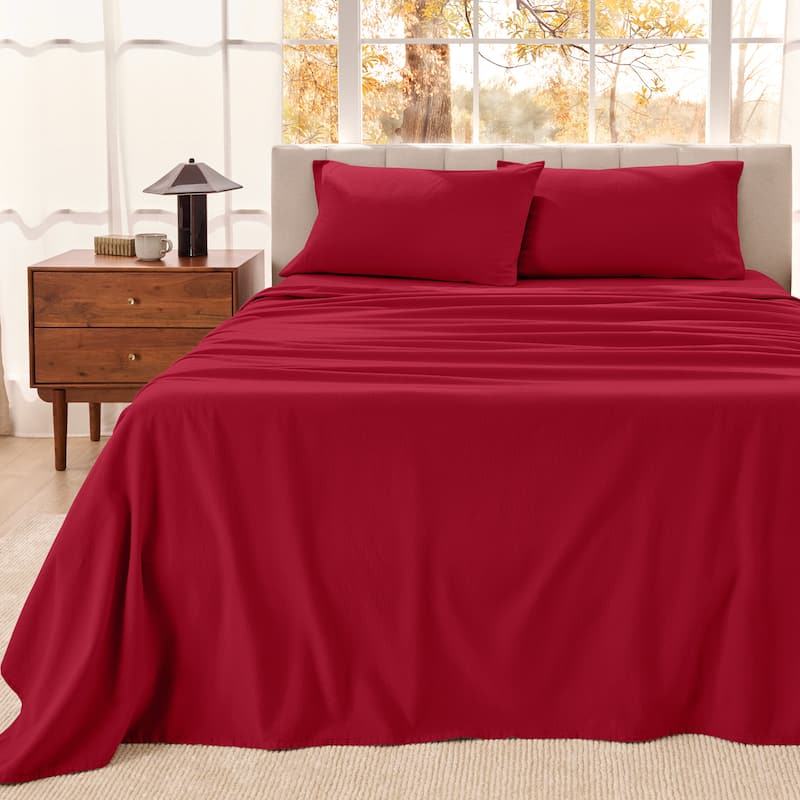 Bare Home Organic Cotton Flannel Sheet Set