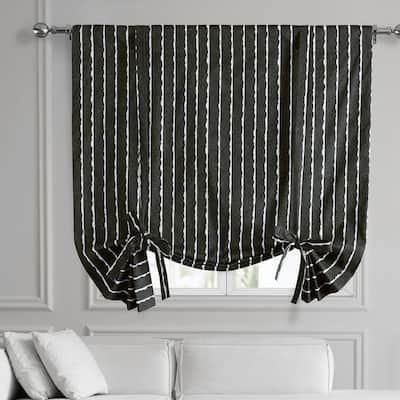 Exclusive Fabrics Sharkskin Printed Cotton Tie-Up Window Shade (1 Panel)