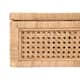 Cane and Rattan Display Boxes with Glass Lid, Set of 2