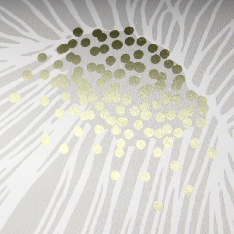 Brewster Mythic Light Grey Floral Wallpaper - 20.5in x 396in x 0.025in