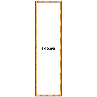 14x56 Frame Gold Bamboo Solid Wood Picture Frame | 1 Inch Moulding