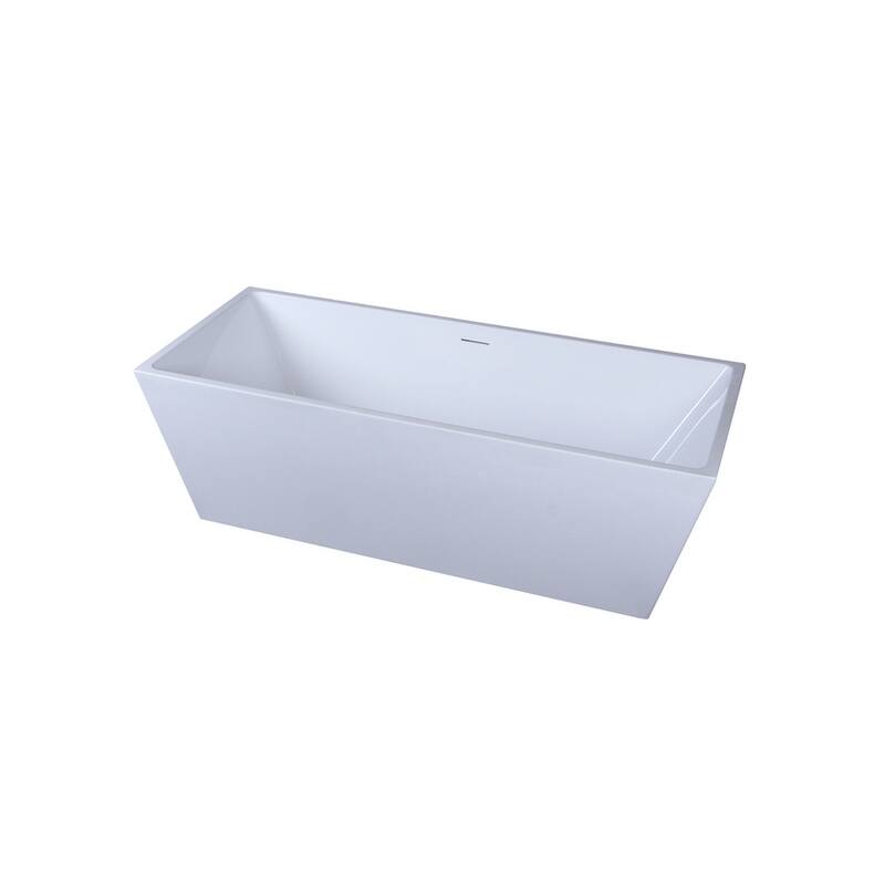 Timothy Soaking Rectangular Bathtub in Glossy White