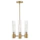 preview thumbnail 3 of 9, Lark 85406 Shea 6 Light 34" Wide Linear Chandelier with Clear Glass