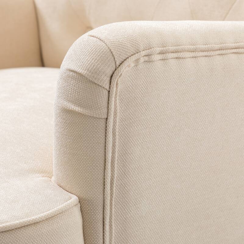 Geltrude Traditional Upholstered Accent Chair with Button Tufted Back Set of 2 by HULALA HOME