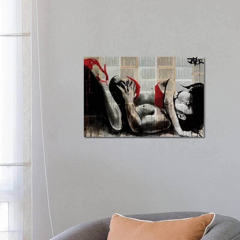 iCanvas 'Lust In Red' by Loui Jover Canvas Wall Art Print - 18x26x1.5