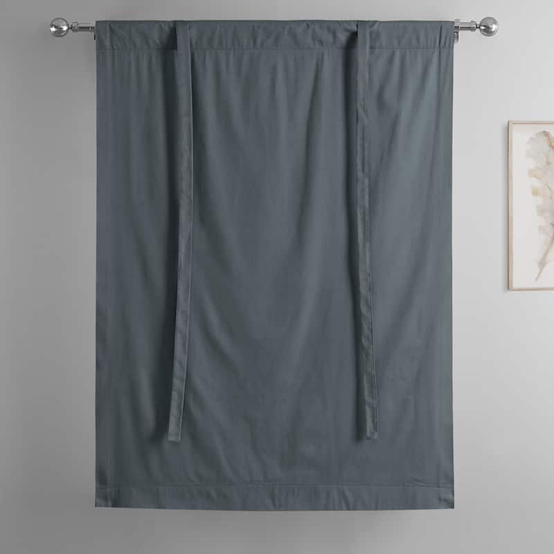 Exclusive Fabrics Solid Cotton Tie-Up Window Shade (1 Panel)