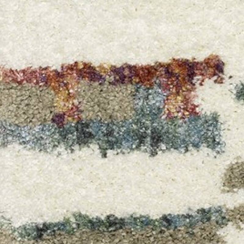 HomeRoots Abstract Modern Runner Area Rug
