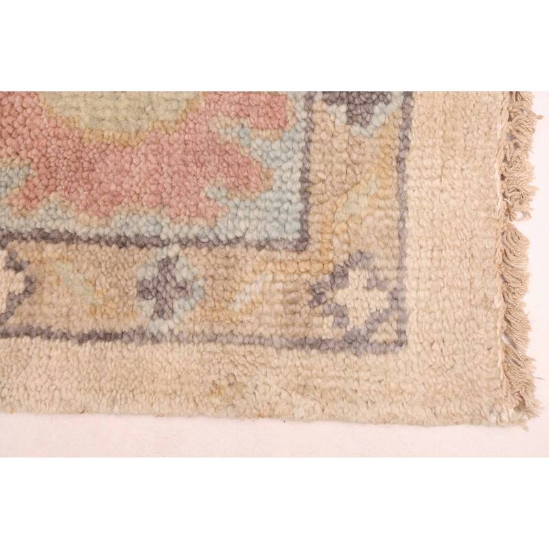 ECARPETGALLERY Hand-knotted Modern Oushak Beige Wool Rug - 8'10 x 12'0