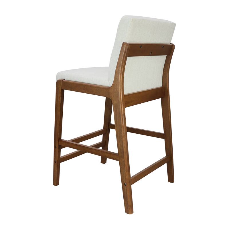 Christopher Knight Home - Eli Classic Wooden Upholstered Bar Stool with Padded Seat and Backrest