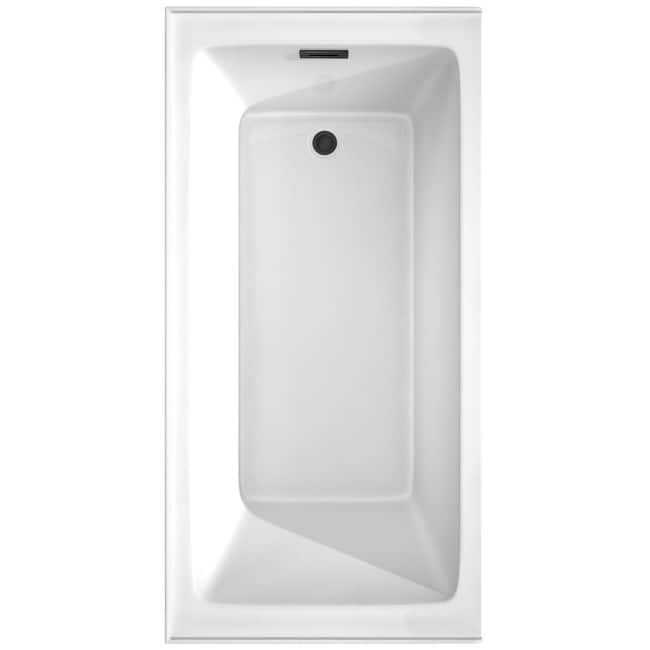 Wyndham Collection Grayley 60" Three Wall Alcove Acrylic Soaking Tub