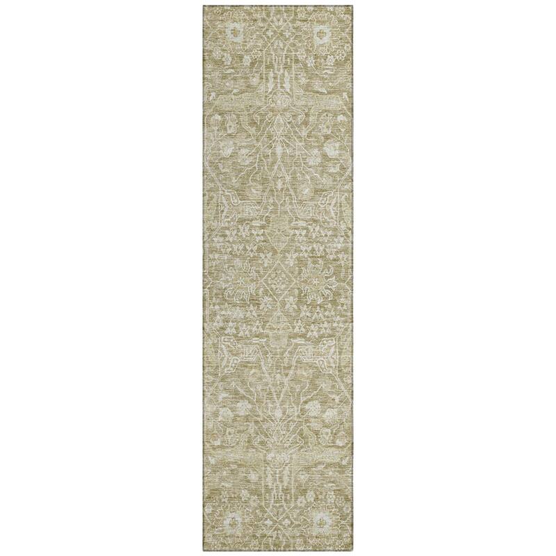 Machine Washable Indoor/ Outdoor Vintage Boho Chantille Rug