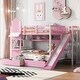 preview thumbnail 8 of 12, Full-Over-Full Castle Bunk Bed with 2 Drawers, 3 Shelves and Slide