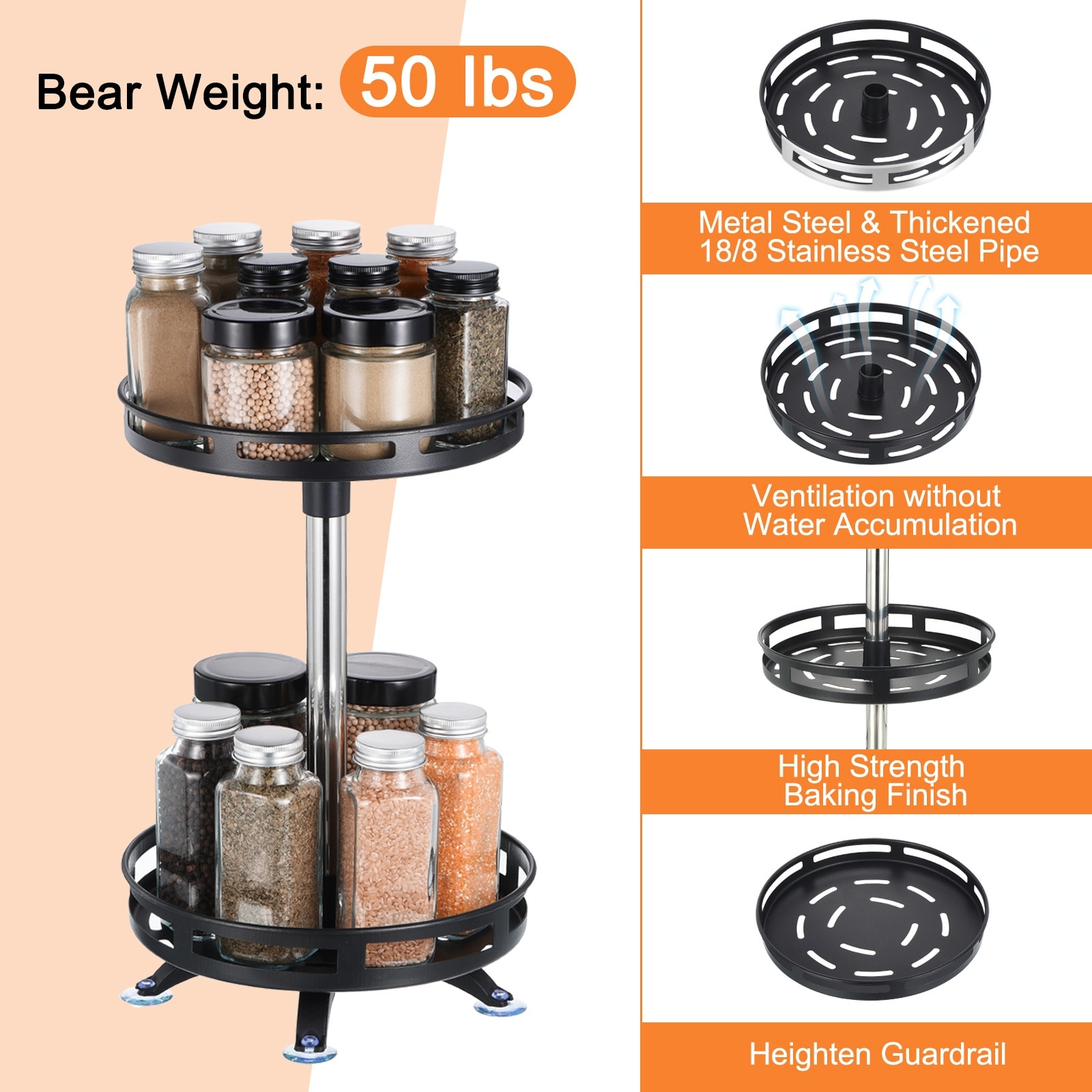 Lazy susan spice rack bed bath sales and beyond