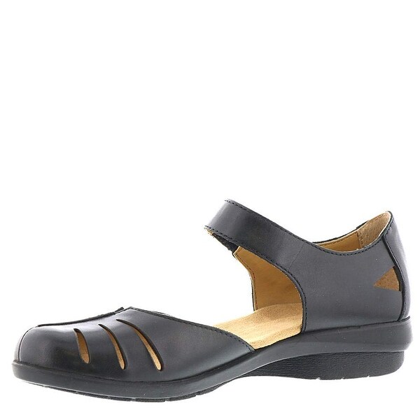 brown flats with ankle strap