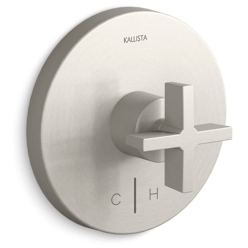 Kallista One Cross Handle Thermostatic Valve Trim with Cold and Hot