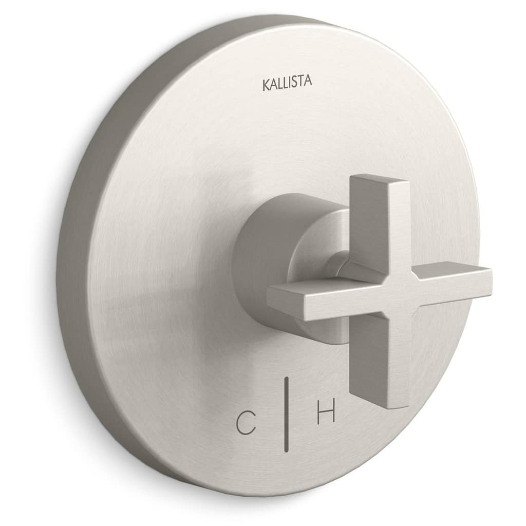 Kallista One Cross Handle Thermostatic Valve Trim with Cold and Hot