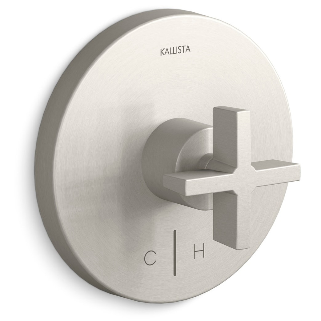 Kallista One Cross Handle Thermostatic Valve Trim with Cold and Hot