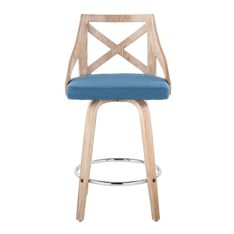 The Gray Barn Charlotte 26" Fixed-Height Counter Stool with Bent Wood Legs (Set of 2)