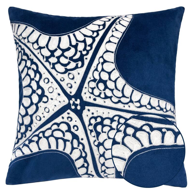 Seastar Throw Pillow Cover with Polyester Filling 20x20 Inches
