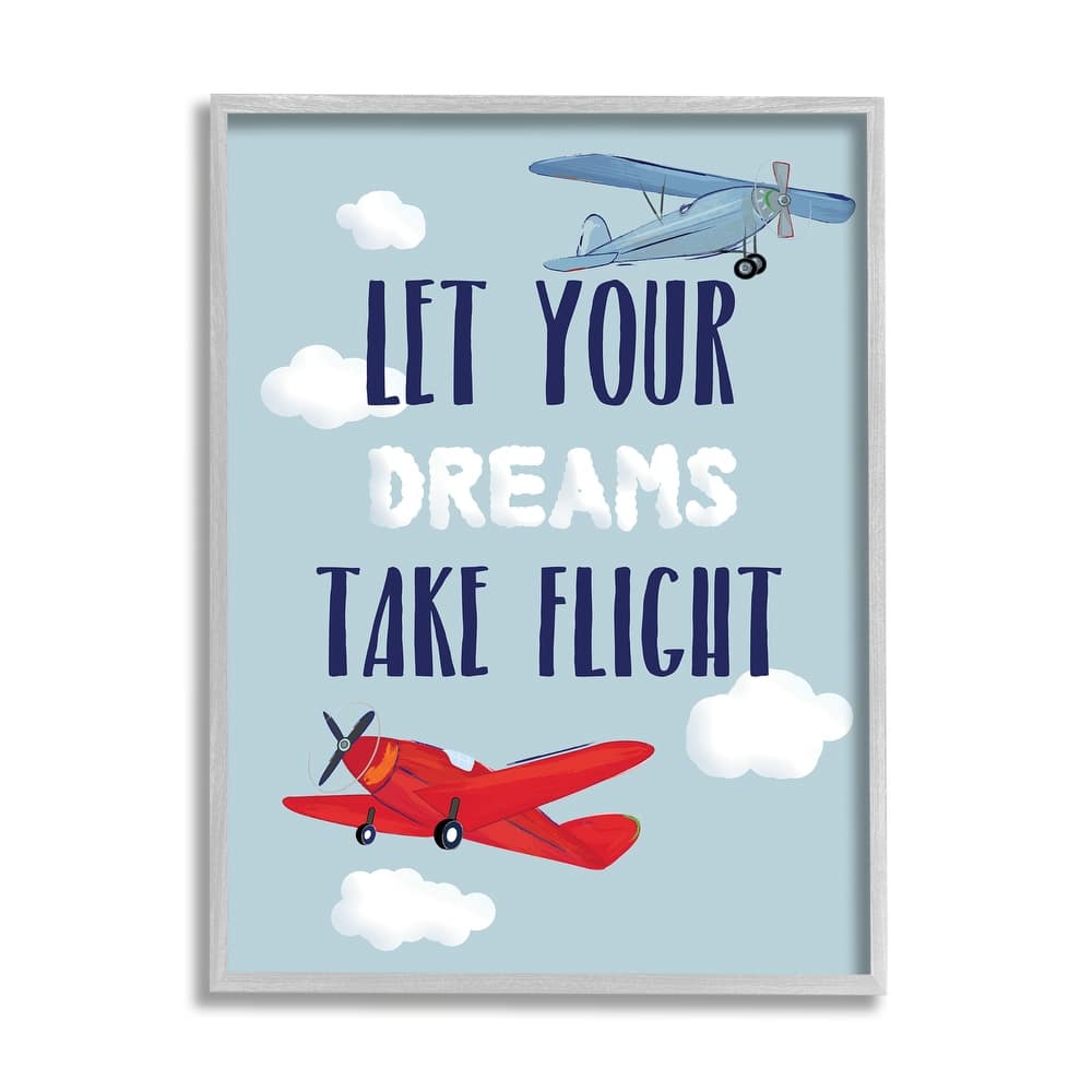 Stupell Let Your Dreams Take Flight Framed Wall Art