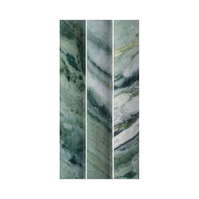 Lyrical 4.5x9 Matte Marble Look Porcelain Fluted Ribbed Tile - Wall, Backplash