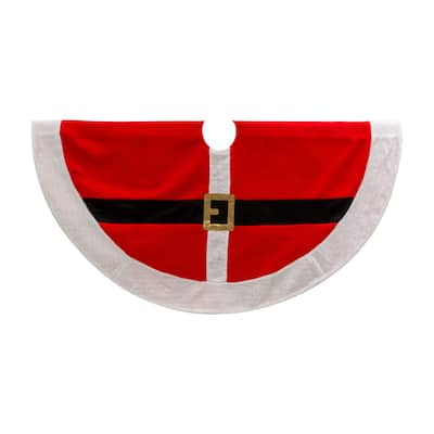 48 in. Holiday Santa Suit Tree Skirt - 48x0.5x48