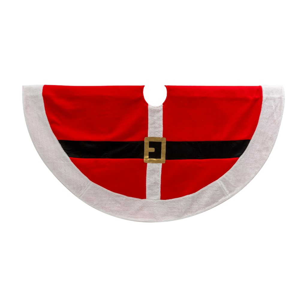 48 in. Holiday Santa Suit Tree Skirt - 48x0.5x48