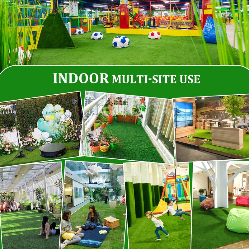 3FTX5FT Outdoor Artificial Grass Runner Rug,Thick Realistic Fake Grass Roll Decor Patio Balcony Garden Lawn - 3' x 5' Oval