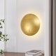 preview thumbnail 2 of 7, Rennnsan 1-Light Retro Luxury Handmade Gold Foil LED Energy-Saving Wall Sconce for Bedroom - 8.7in. W x 3 in. D x 8.7 in. H