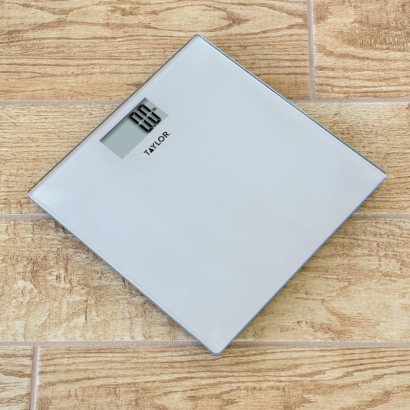 Taylor Silver Glass Digital Bathroom Scale