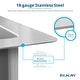 preview thumbnail 4 of 10, Elkay Crosstown Stainless Steel 13-1/2" x 18-1/2" x 9", Single Bowl Undermount Bar Sink