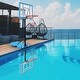 preview thumbnail 8 of 7, Portable Swimming Pool Basketball Hoop, 45"-53" Height Adjustable