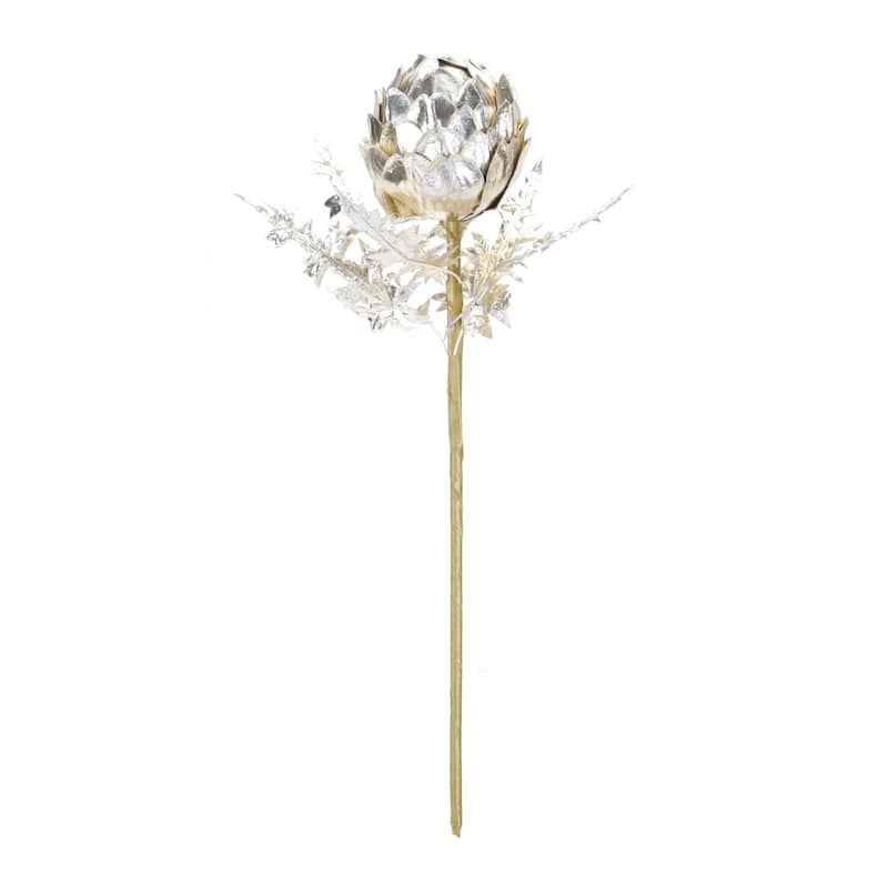 Set of 2 Metallic Artichoke Artificial Christmas Stems 18.5"